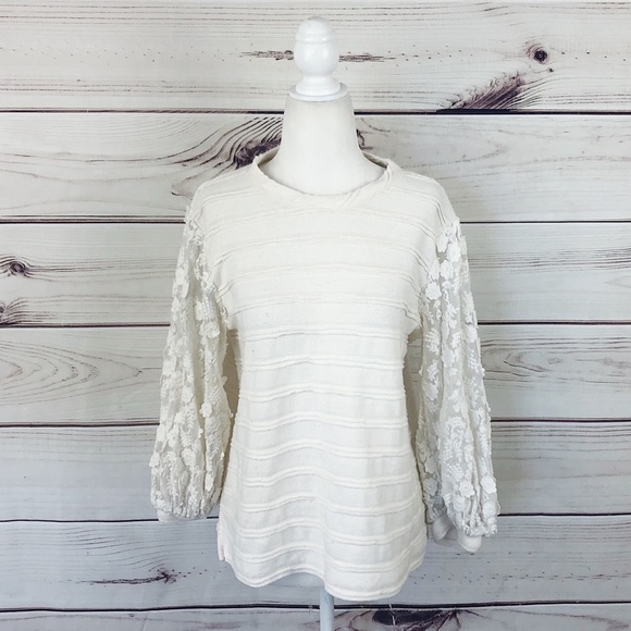 Eri + Ali Anthropologie Chelsea Lace Pullover XS - Picture 3 of 8